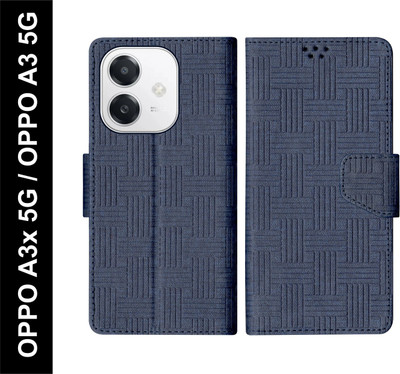 SBMS Flip Cover for OPPO A3x 5G / OPPO A3 5G Back Cover Case with Magnatic Closure | Card & Money Pocket(Blue, Shock Proof, Pack of: 1)