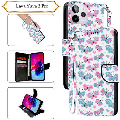 Cutemart Flip Cover for Lava Yuva 2 Pro(White, Pack of: 1)