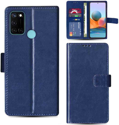 Kalua Mall Flip Cover for Realme C17 flip cover | Realme RMX2101 flip cover | Blue(Blue, Magnetic Case, Pack of: 1)