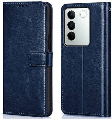 Mycos Flip Cover for vivo V27 Pro 5G(Blue, Dual Protection, Pack of: 1)