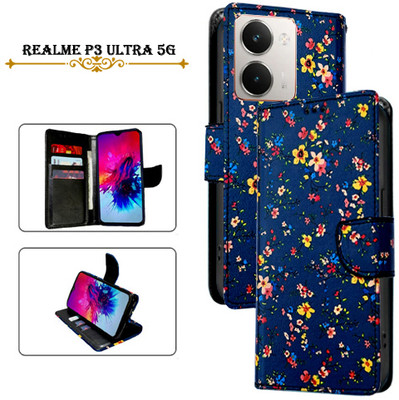 Cutemart Flip Cover for Realme P3 Ultra 5G(Blue, Pack of: 1)