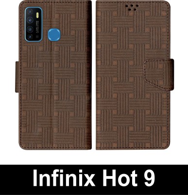 SScase Flip Cover for Infinix hot 9(Brown, Shock Proof, Pack of: 1)