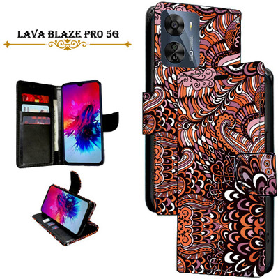 PARGO Flip Cover for Lava Blaze Pro 5G(Brown, Pack of: 1)