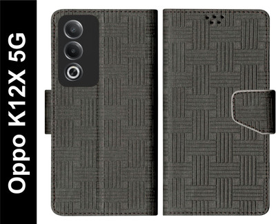 SBMS Flip Cover for OPPO K12x 5G Back Cover Case with Magnatic Closure | Card & Money Pocket(Black, Shock Proof, Pack of: 1)