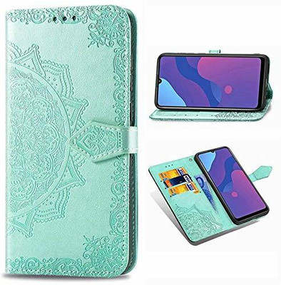 Perkie Flip Cover for Vivo Y100 5G(Green, Dual Protection)