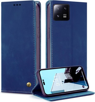 MobileMantra Book Cover for Xiaomi Redmi Note 13 Pro | Highly Recommended Wallet Case | Top Trending Flip Back Cover(Blue, Shock Proof, Pack of: 1)