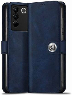 Mycos Flip Cover for vivo V27 Pro 5G(Blue, Dual Protection, Pack of: 1)