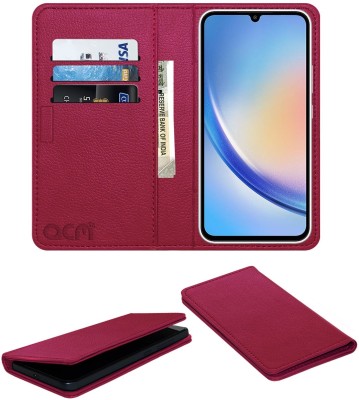 ACM Flip Cover for Samsung Galaxy A34(Pink, Cases with Holder, Pack of: 1)