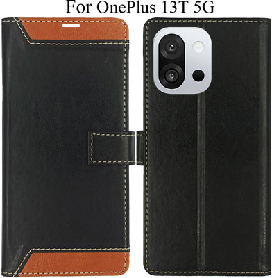 MAXSHOPY Flip Cover for OnePlus 13T 5G(Brown, Magnetic Case)