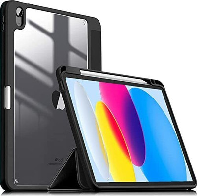 Proelite Flip Cover for iPad (A16) 11th/10th Gen (2025/2022), Hybrid Detachable Magnetic Cover with Pencil Holder(Black, Hard Case, Pack of: 1)