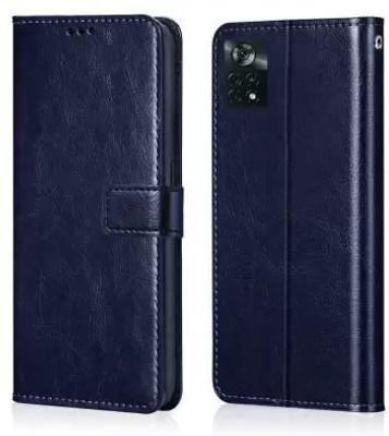 STARFUN Flip Cover for Poco X4 Pro 5G(Blue, Dual Protection, Pack of: 1)