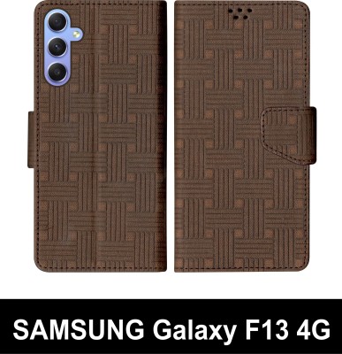 SBMS Flip Cover for SAMSUNG Galaxy F13 4G(Brown, Shock Proof, Pack of: 1)