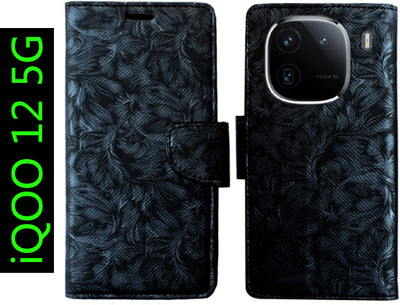 Toklot Flip Cover for iQOO 12 5G(Black, Pack of: 1)