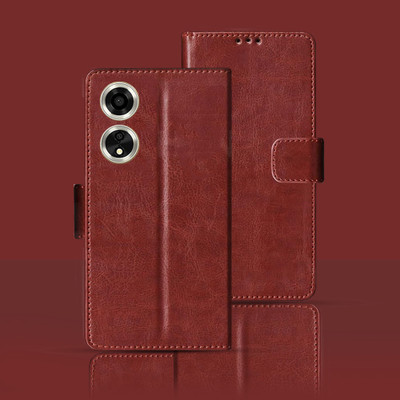 Kalua Mall Flip Cover for Oppo A59 5G(Maroon, Pack of: 1)