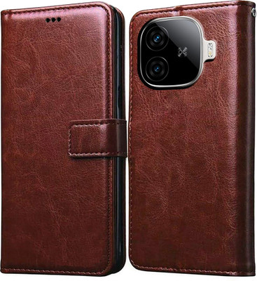 Casotec Flip Cover for iQOO Neo 10R 5G(Brown, Pack of: 1)