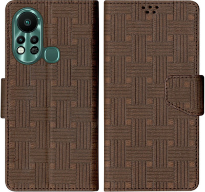 SBMS Flip Cover for Infinix Hot 11s(Brown, Shock Proof, Pack of: 1)
