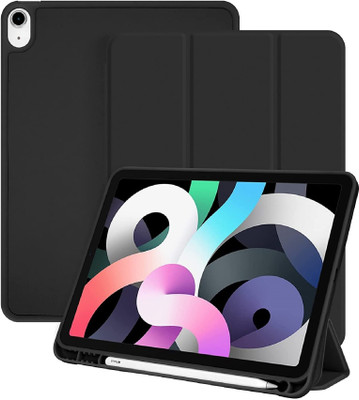 Bigil Flip Cover for Apple iPad Air 4th Gen 10.9 inch, [Support Auto Sleep Wake] Smart Case(Black, Dual Protection, Pack of: 1)