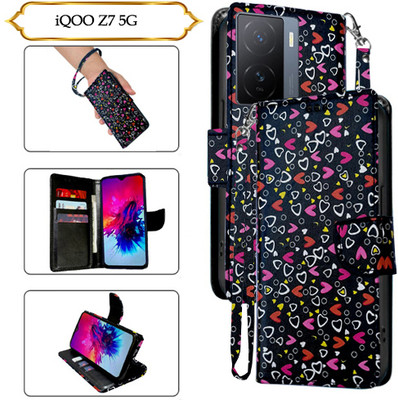 Asmart Flip Cover for iQOO Z7 5G(Black, Pack of: 1)