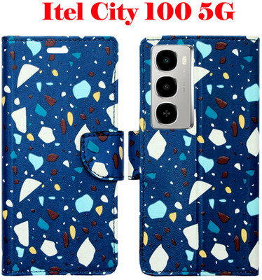 Toklot Flip Cover for Itel City 100 5G(Blue, Pack of: 1)