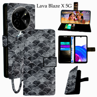 Mxkart Flip Cover for Lava Blaze X 5G(Black, Pack of: 1)