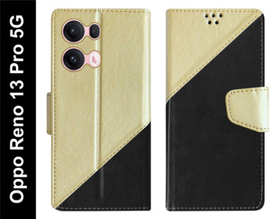 SBMS Flip Cover for Oppo Reno 13 Pro 5G / Reno13 Pro 5G Back Cover Case with Magnatic Closure(Black, Shock Proof, Pack of: 1)