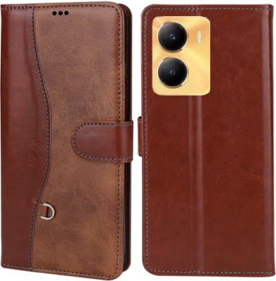 MG Star Flip Cover for Vivo Y56 5G(Brown, Shock Proof, Pack of: 1)