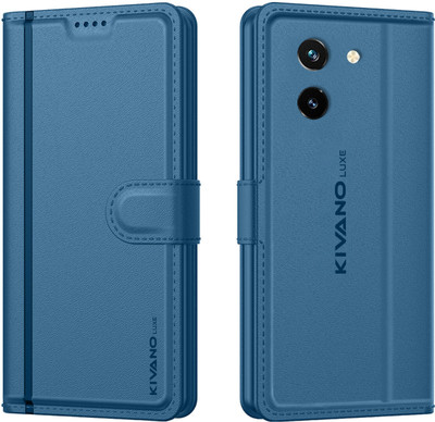 KIVANO LUXE Flip Cover for Vivo T3x 5G(Blue, Magnetic Case, Pack of: 1)