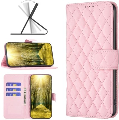 Clickcase Flip Cover for Realme 7(Pink, Dual Protection)