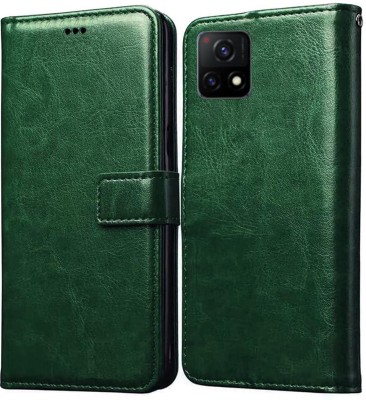 ExclusivePlus Flip Cover for Vivo Y31s(Green, Dual Protection, Pack of: 1)