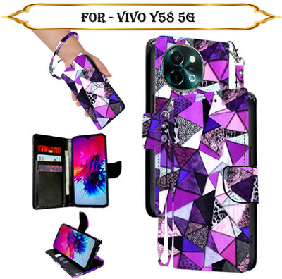 Cutemart Flip Cover for Vivo Y58 5G(Multicolor, Pack of: 1)