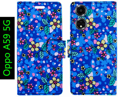 Toklot Flip Cover for Oppo A59 5G(Blue, Pack of: 1)