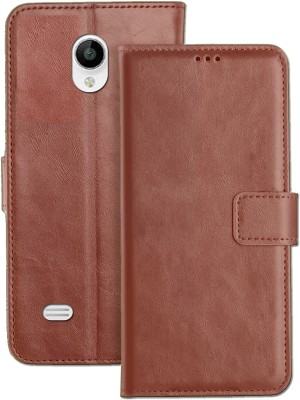 PFOAM Flip Cover for VIVO Y22(Brown, Dual Protection, Pack of: 1)