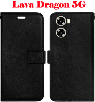 Vacko Flip Cover for Lava Dragon 5G(Black, Pack of: 1)