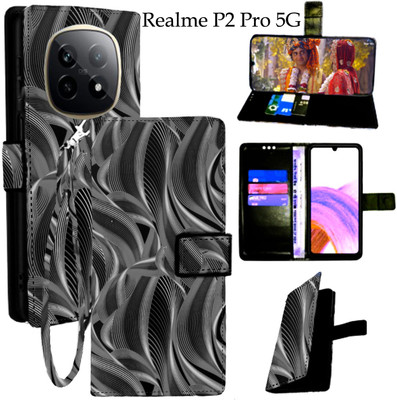 Mxkart Flip Cover for Realme P2 Pro 5G(Black, Pack of: 1)