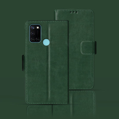 Kalua Mall Flip Cover for Realme C17(Green, Magnetic Case, Pack of: 1)