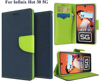 Carnage Flip Cover for Infinix Hot 30 5G(Blue, Cases with Holder, Pack of: 1)
