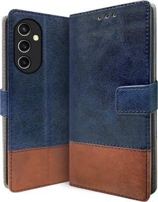 CEDO XPRO Flip Cover for Samsung Galaxy S23 FE 5G(Blue, Brown, Dual Protection, Pack of: 1)
