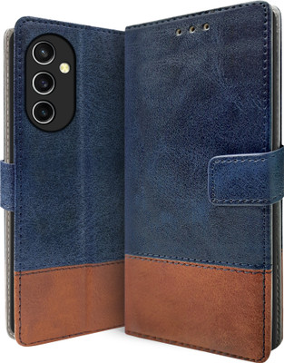 CEDO XPRO Flip Cover for Samsung Galaxy S23 FE 5G(Blue, Brown, Dual Protection, Pack of: 1)
