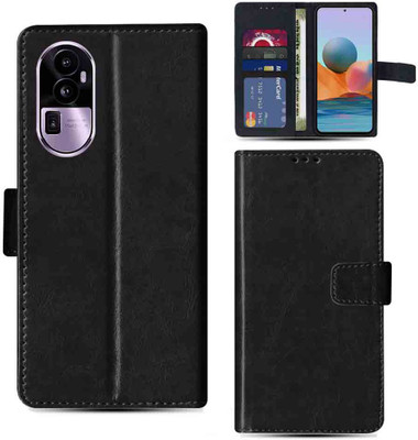 Kalua Mall Flip Cover for Oppo Reno 10 Pro Plus pouch cover | Oppo PHU110 pouch cover | Black(Black, Magnetic Case, Pack of: 1)