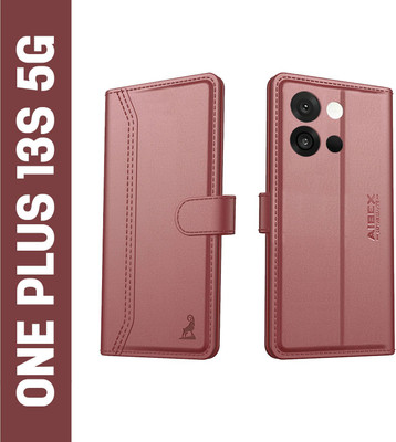 AIBEX Flip Cover for OnePlus 13S 5G |Premium Leather Finish | Magnetic Closure | Kickstand Feature | Shockproof(Brown, Magnetic Case, Pack of: 1)