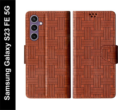 SBMS Flip Cover for Samsung Galaxy S23 FE 5G(Brown, Shock Proof, Pack of: 1)