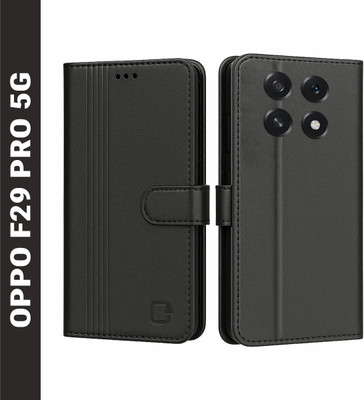 AIBEX Flip Cover for Oppo F29 Pro 5G|Inbuilt Wallet & Card Slots | Premium Leather Magnetic Case(Black, Card Holder, Pack of: 1)