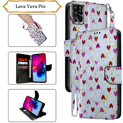 PARGO Flip Cover for Lava Yuva Pro(White, Pack of: 1)