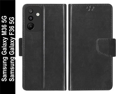 SBMS Flip Cover for Samsung Galaxy M36 5G / Samsung F36 5G Back Cover Case with Magnatic Closure(Black, Shock Proof, Pack of: 1)