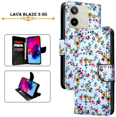 PARGO Flip Cover for Lava Blaze 3 5G(White, Pack of: 1)
