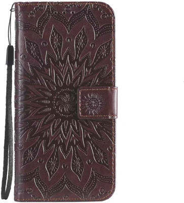 TELETEL Flip Cover for Samsung Galaxy S10 Lite(Brown, Cases with Holder, Pack of: 1)