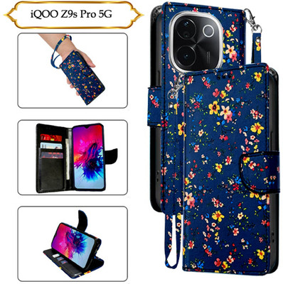 Asmart Flip Cover for iQOO Z9s Pro 5G(Blue, Pack of: 1)