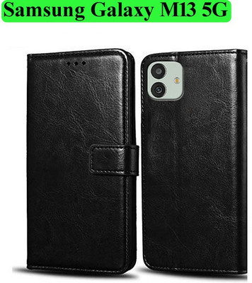 Wynhard Flip Cover for Samsung Galaxy M13 5G(Black, Grip Case, Pack of: 1)