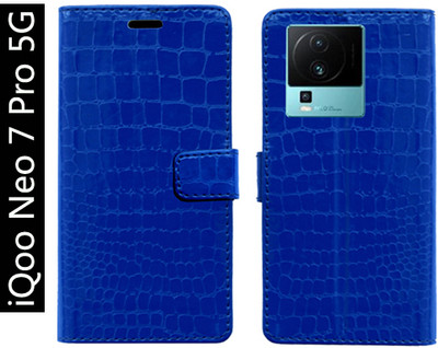 Toklot Flip Cover for iQoo Neo 7 Pro 5G(Blue, Pack of: 1)