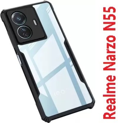 ISH COVER Flip Cover for Realme Narzo N55, Narzo N55, (IP) I1(Transparent, Shock Proof, Silicon, Pack of: 1)